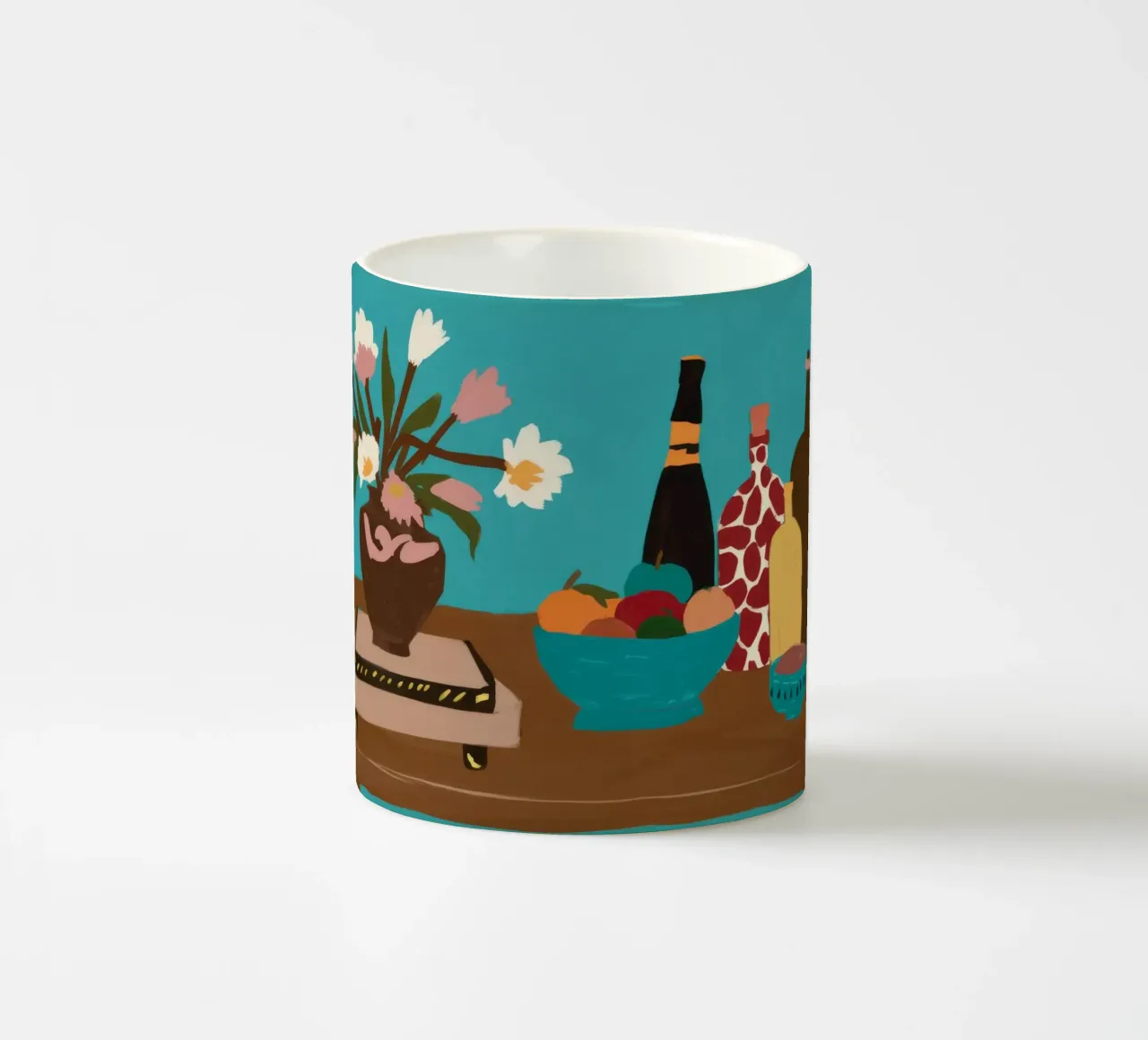 Bottiglie e frutta tazza in ceramica da Stone Decade