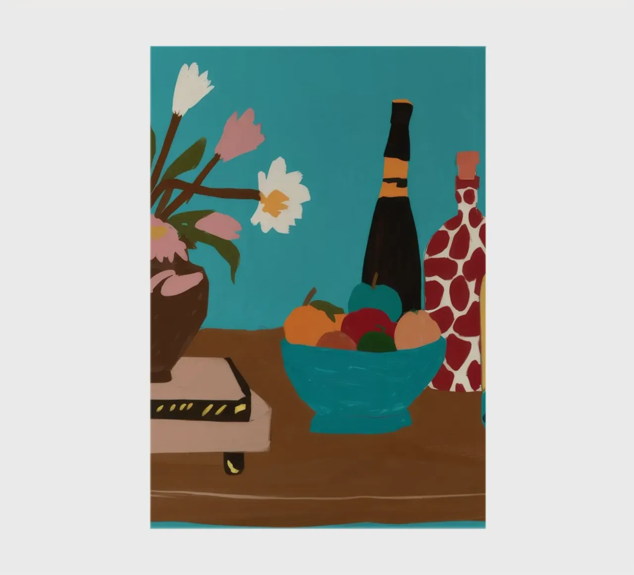 Bottles and Fruit notebook by Stone Decade