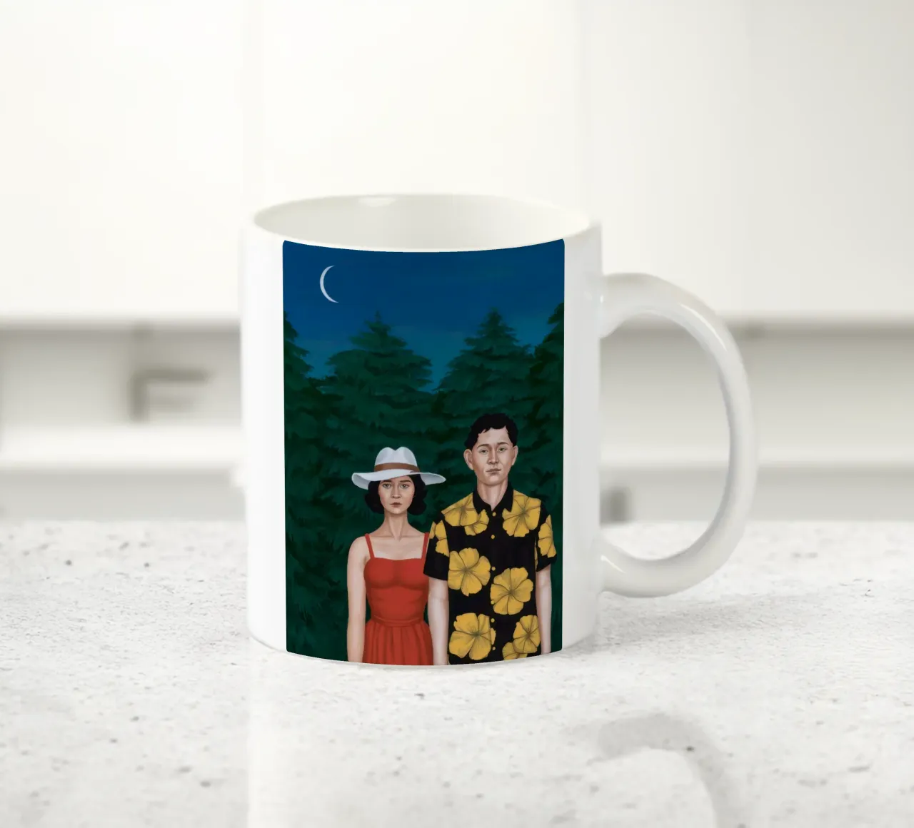 Coppia sotto un albero tazza in ceramica da Sentinel Glow