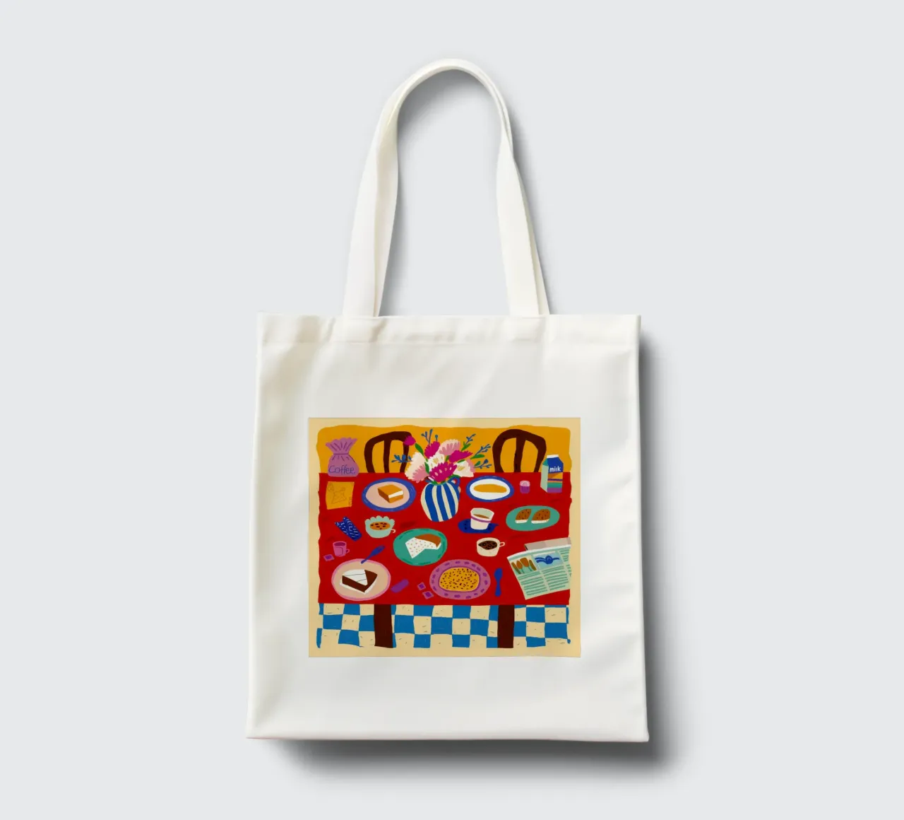 Pizza a scacchi Stillness borsa in juta da Pale Aura