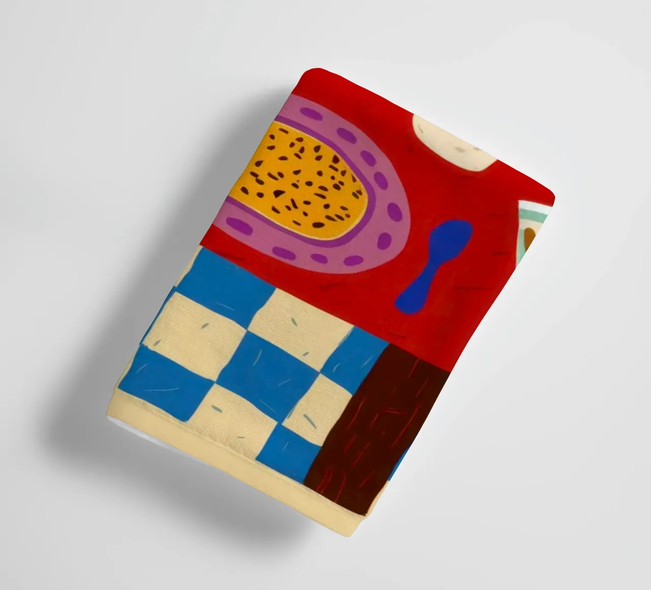 Pizza a scacchi Stillness asciugamano da bagno da Pale Aura