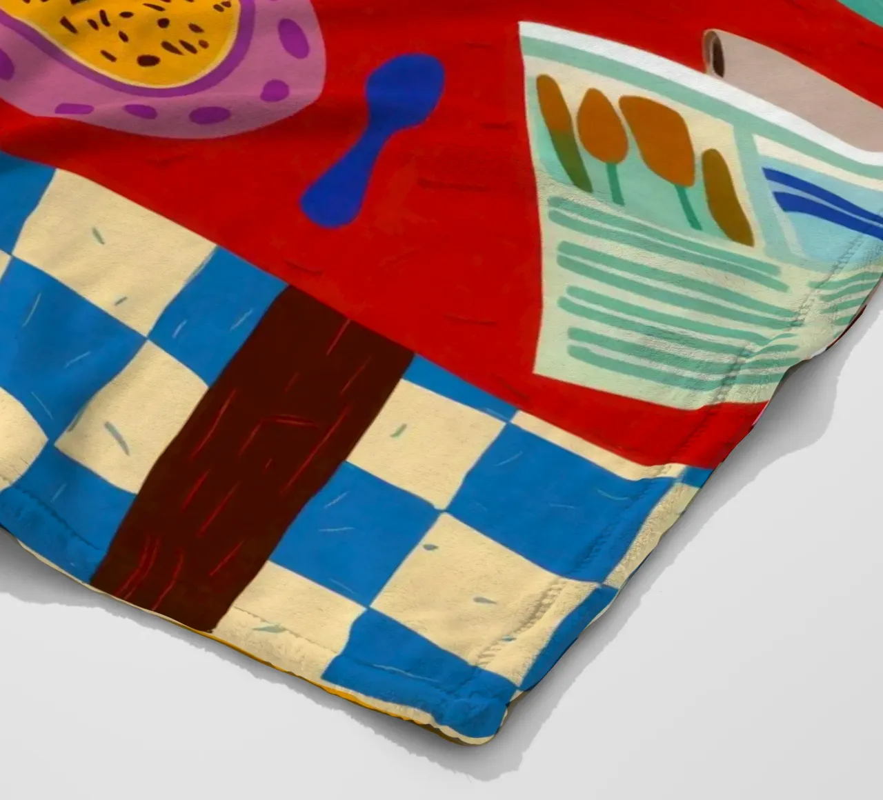 Pizza a scacchi Stillness coperta in pile da Pale Aura