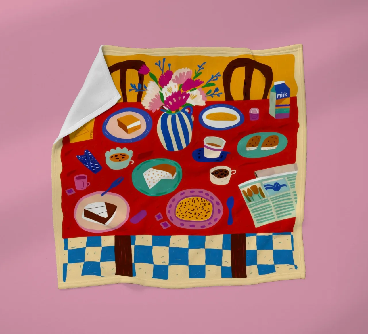 Pizza a scacchi Stillness coperta in pile da Pale Aura