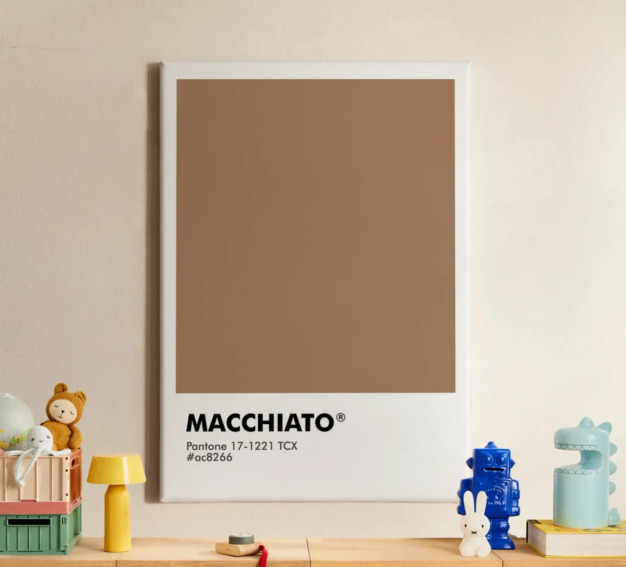 GEVLEKTE PANTONE canvas met Baklijst van ColorShop