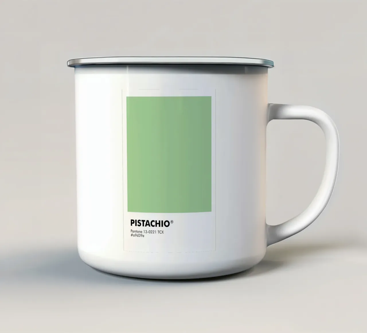 pistachio pantone tazza in smalto da ColorShop