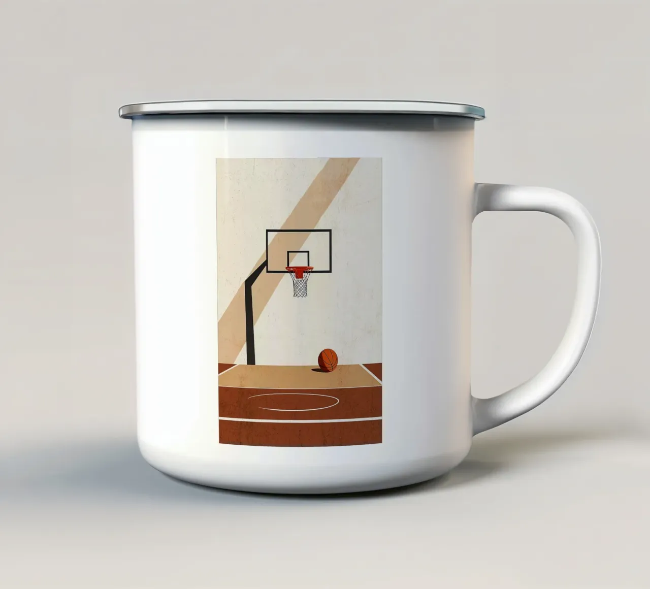 Canestro da basket minimalista tazza in smalto da ColorShop