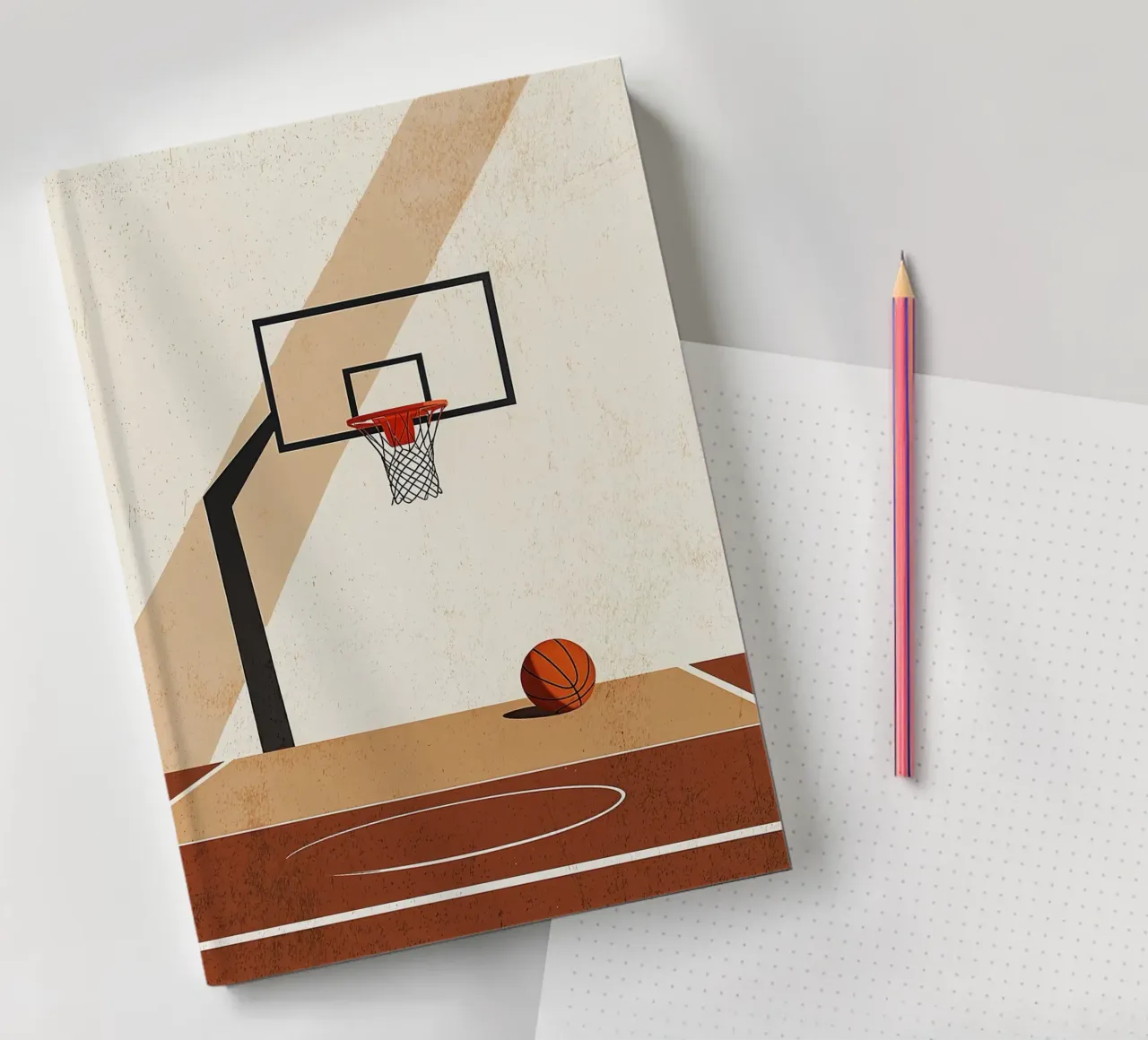 Basketball Hoop Minimalist notebook by ColorShop