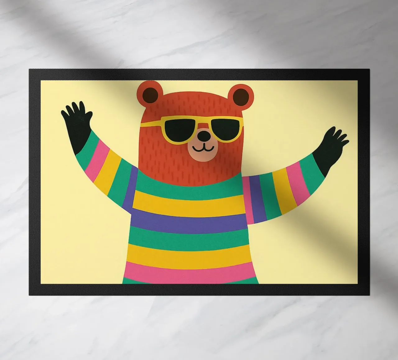 orso divertente con skateboard zerbino da oneone