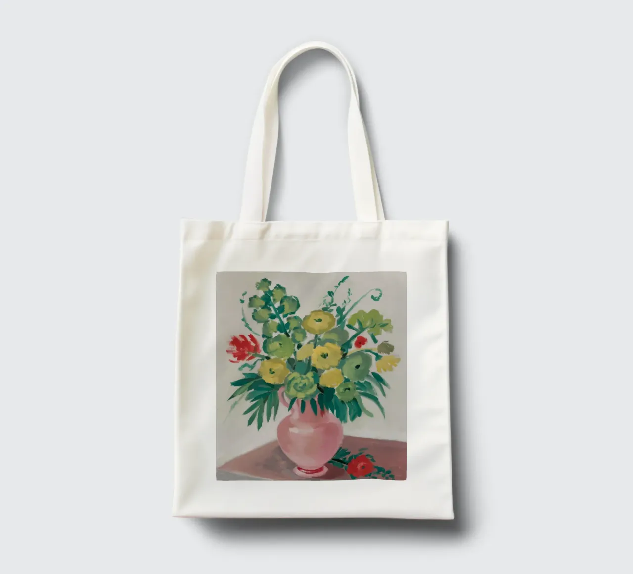 Pink Vase Apple Blooms tote bag by Stone Decade