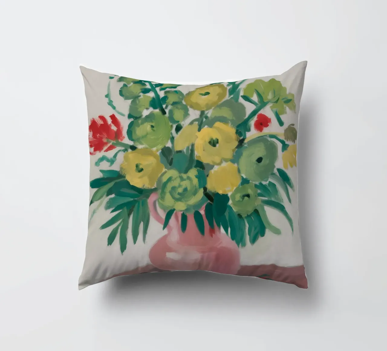 Fiori di melo in vaso rosa cuscino da Stone Decade