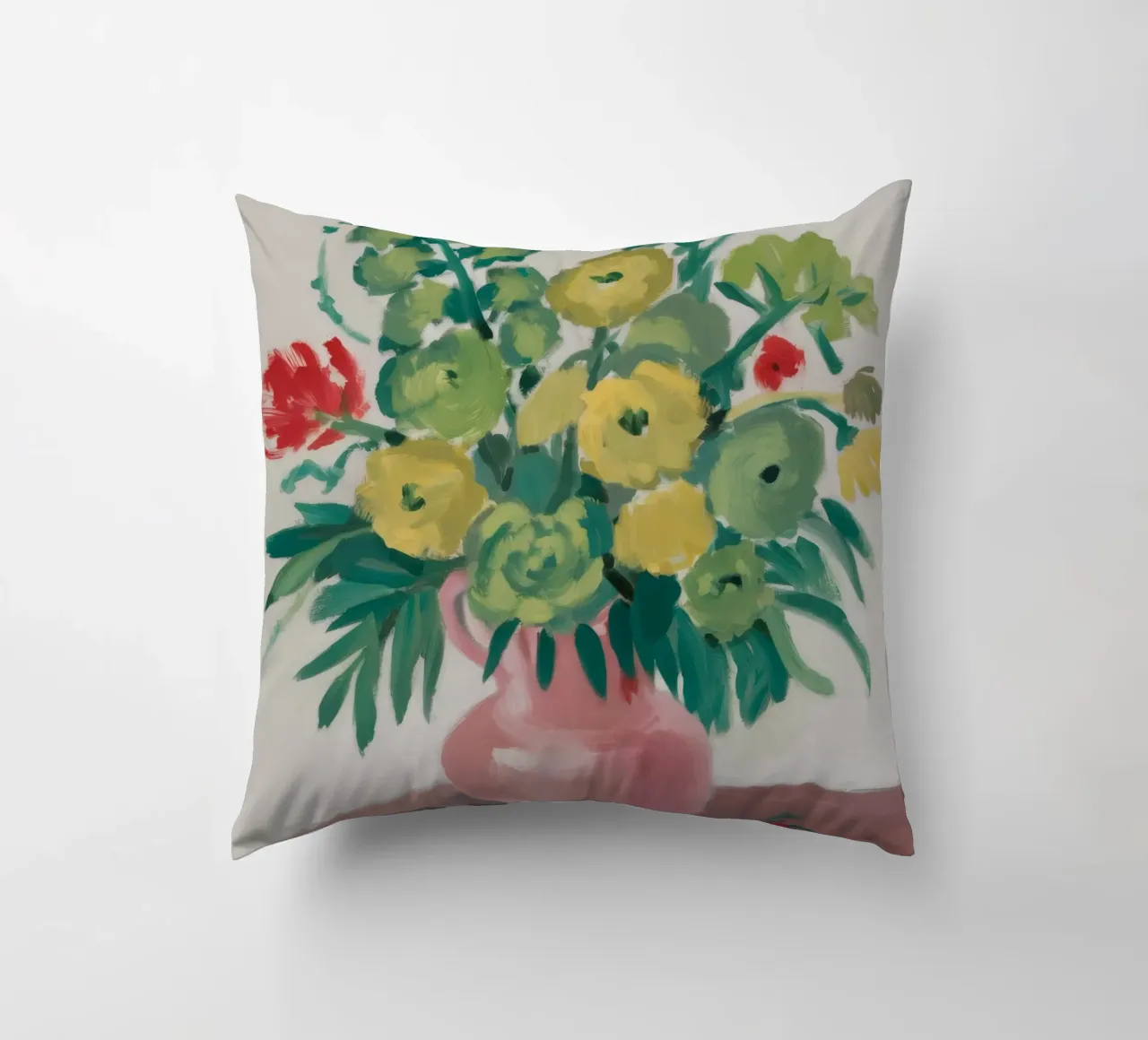 Fiori di melo in vaso rosa cuscino da Stone Decade