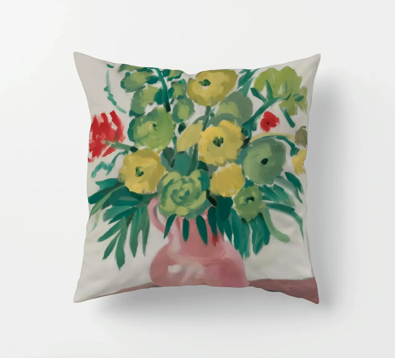 Fiori di melo in vaso rosa cuscino da Stone Decade