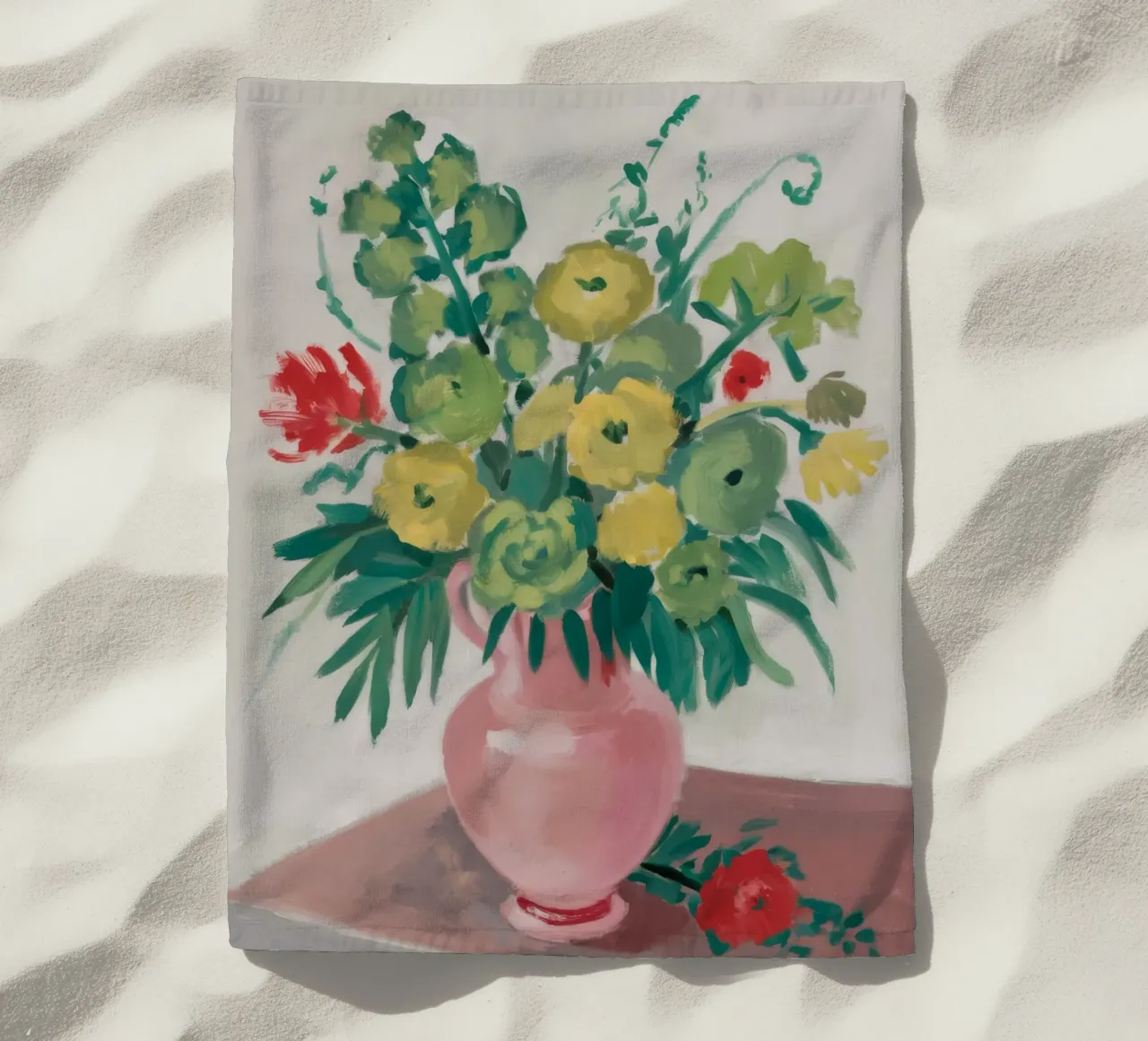 Fiori di melo in vaso rosa telo mare da Stone Decade