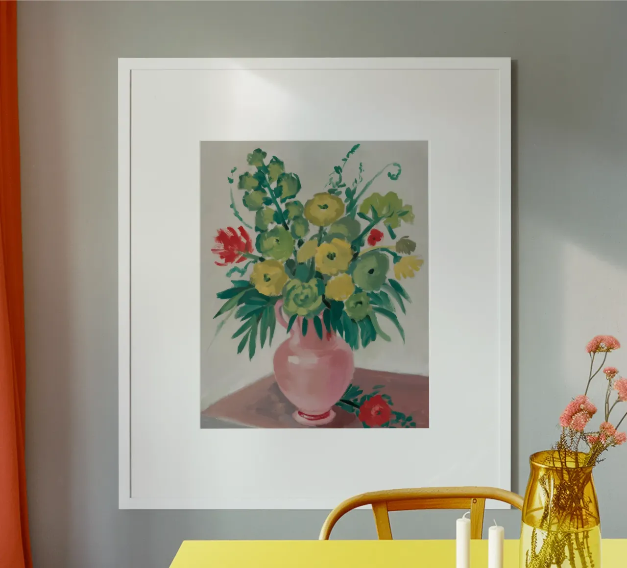 Rosa Vase Apfelblüten Hahnemühle von Stone Decade