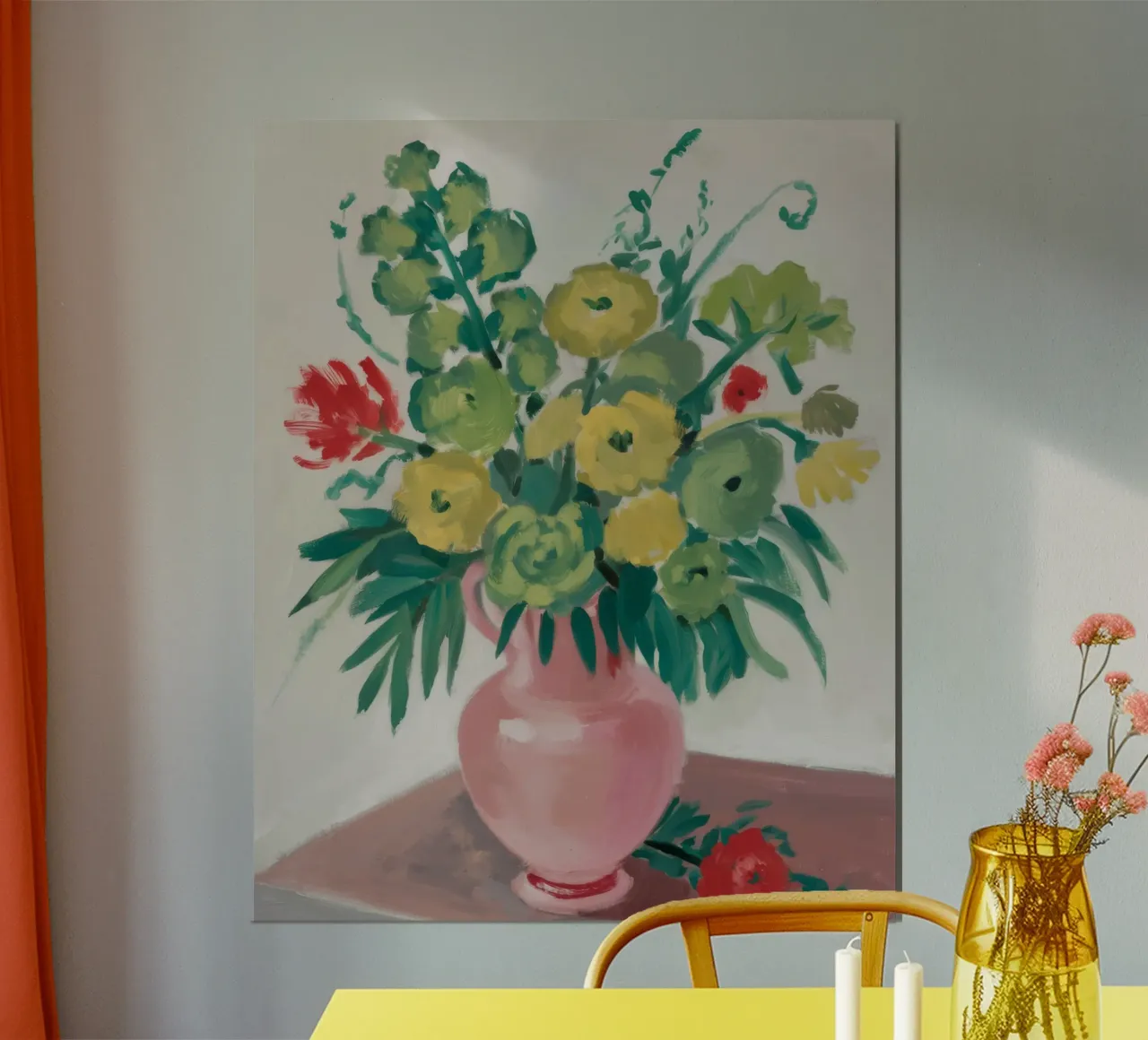 Rosa Vase Apfelblüten Hahnemühle von Stone Decade
