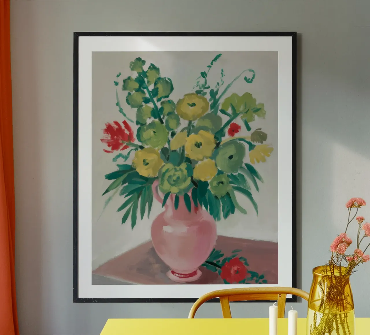 Rosa Vase Apfelblüten Hahnemühle von Stone Decade