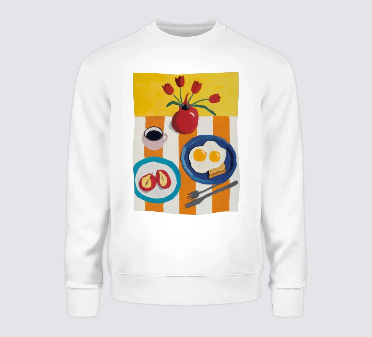 Fried Eggs and Tulips sweatshirt by Pale Aura