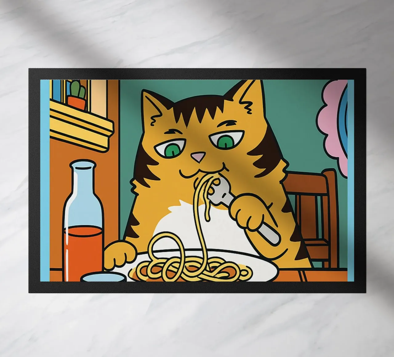 Funny Cat More Spaghetti Less regretti zerbino da oneone