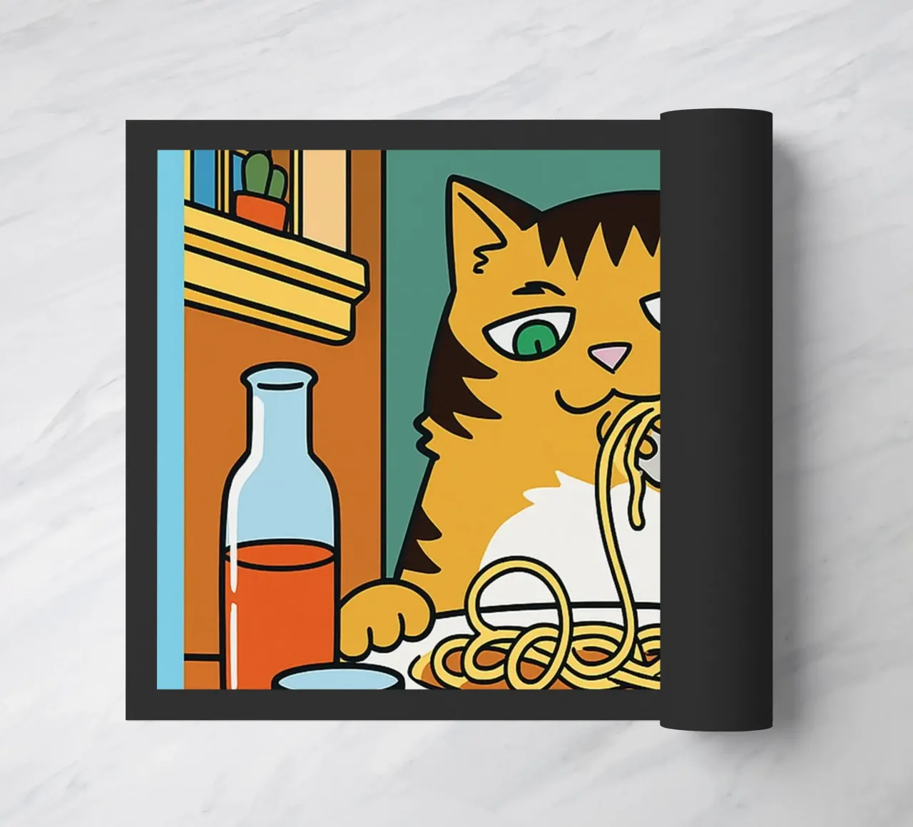Funny Cat More Spaghetti Less regretti zerbino da oneone