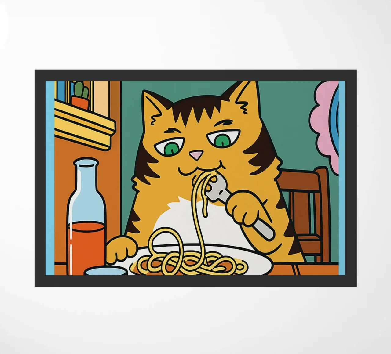 Funny Cat More Spaghetti Less regretti zerbino da oneone