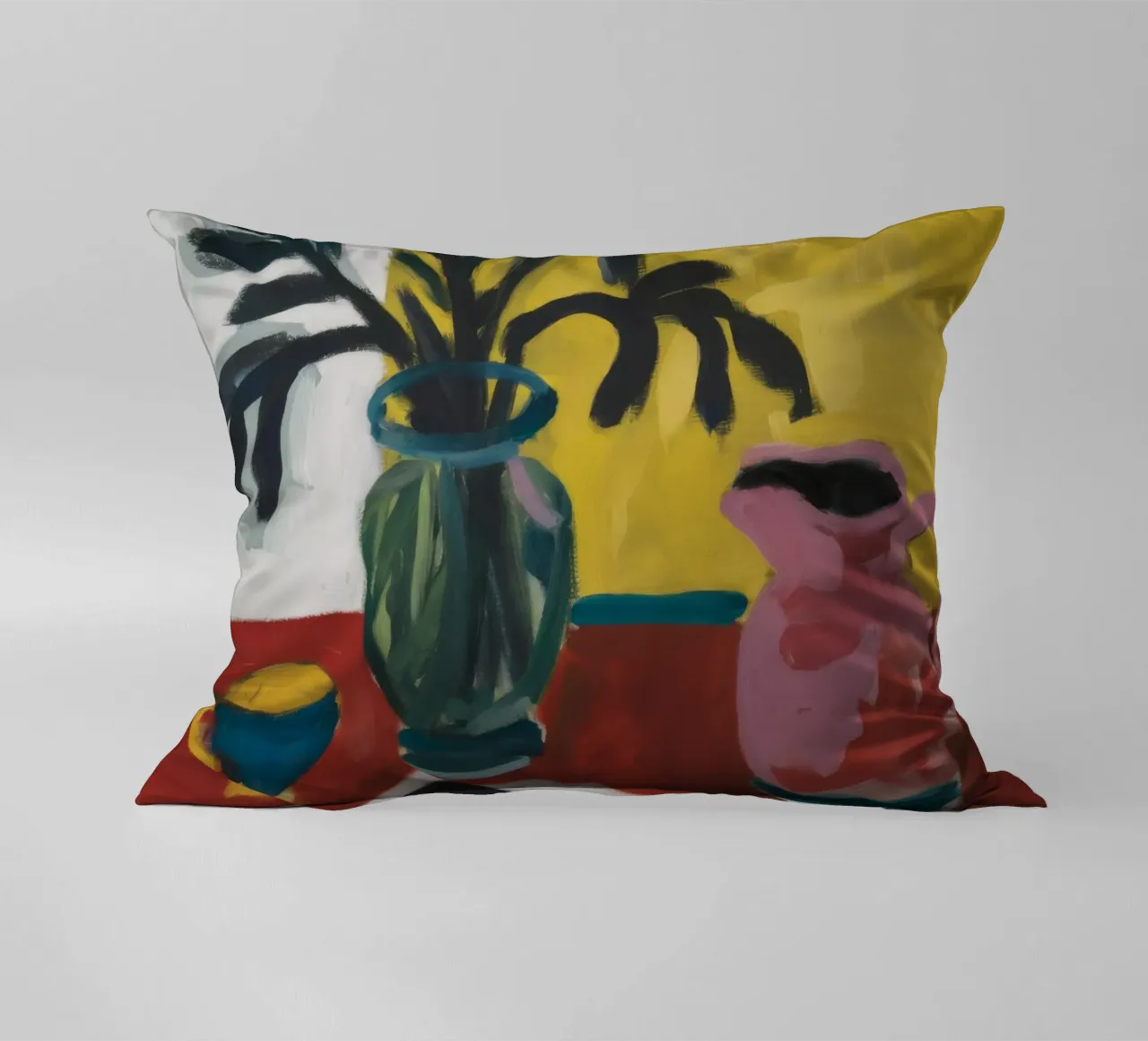 Red Pitcher Lemon decorative cushion by Stone Decade