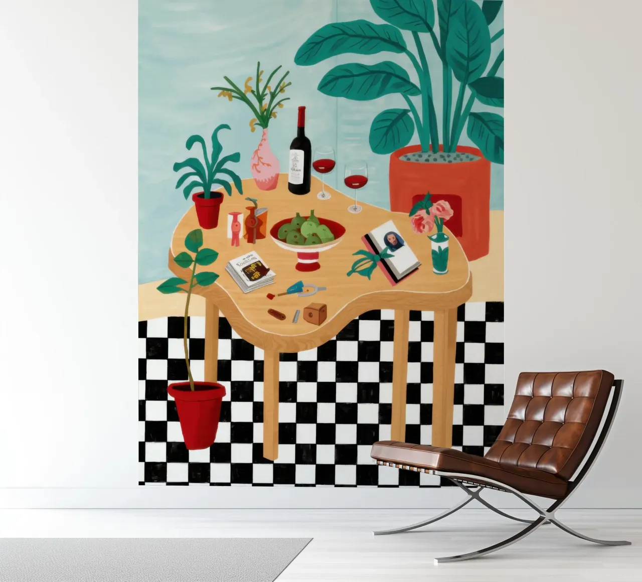 Checkered Floor Garden Party photo wallpaper by Pale Aura
