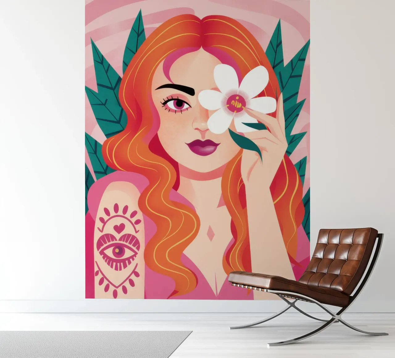 Floral Tattoo Goddess photo wallpaper by Marigold Tiga