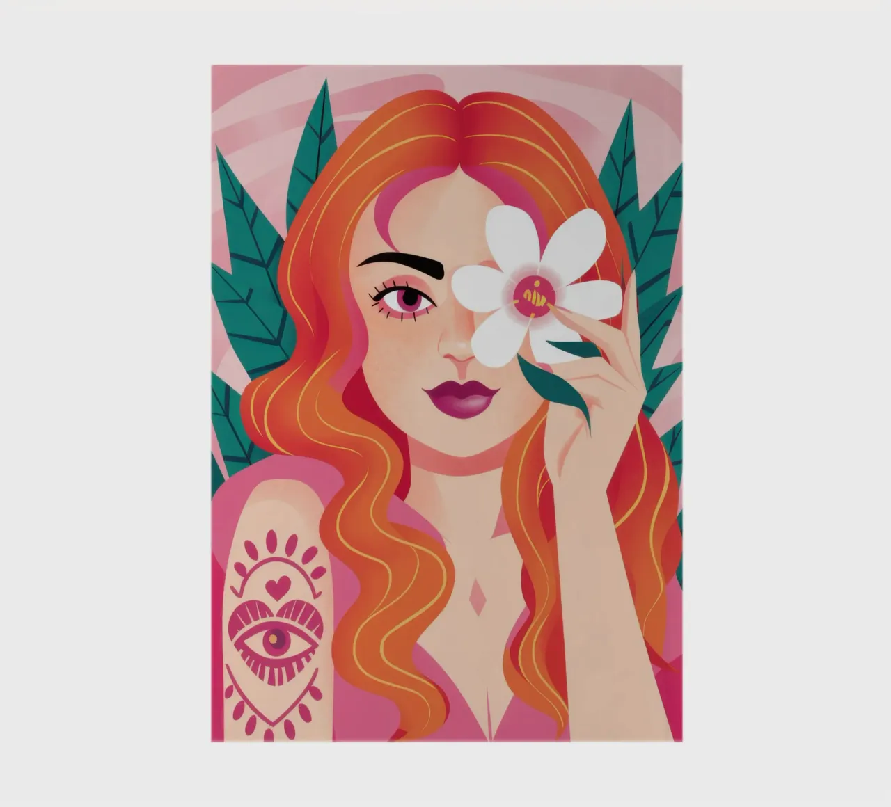 Floral Tattoo Goddess notebook by Marigold Tiga