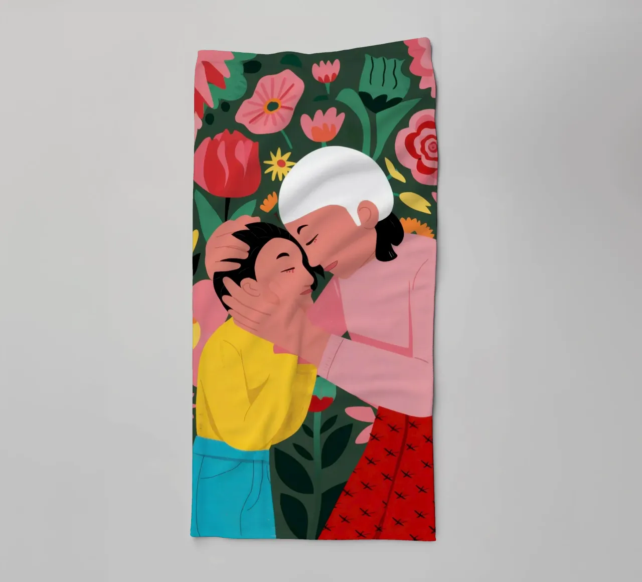 Omhelzing van tulp badhanddoek van Sentinel Glow