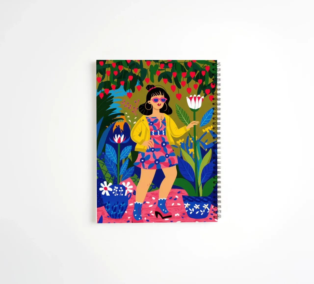 Jungle Gown Girl spiral notebook by Pale Aura