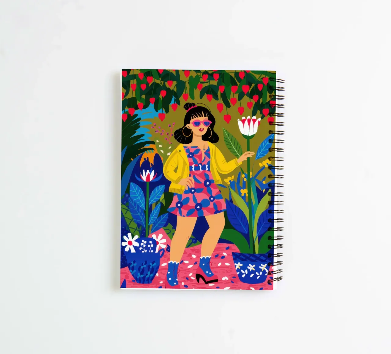 Jungle Gown Girl spiral notebook by Pale Aura