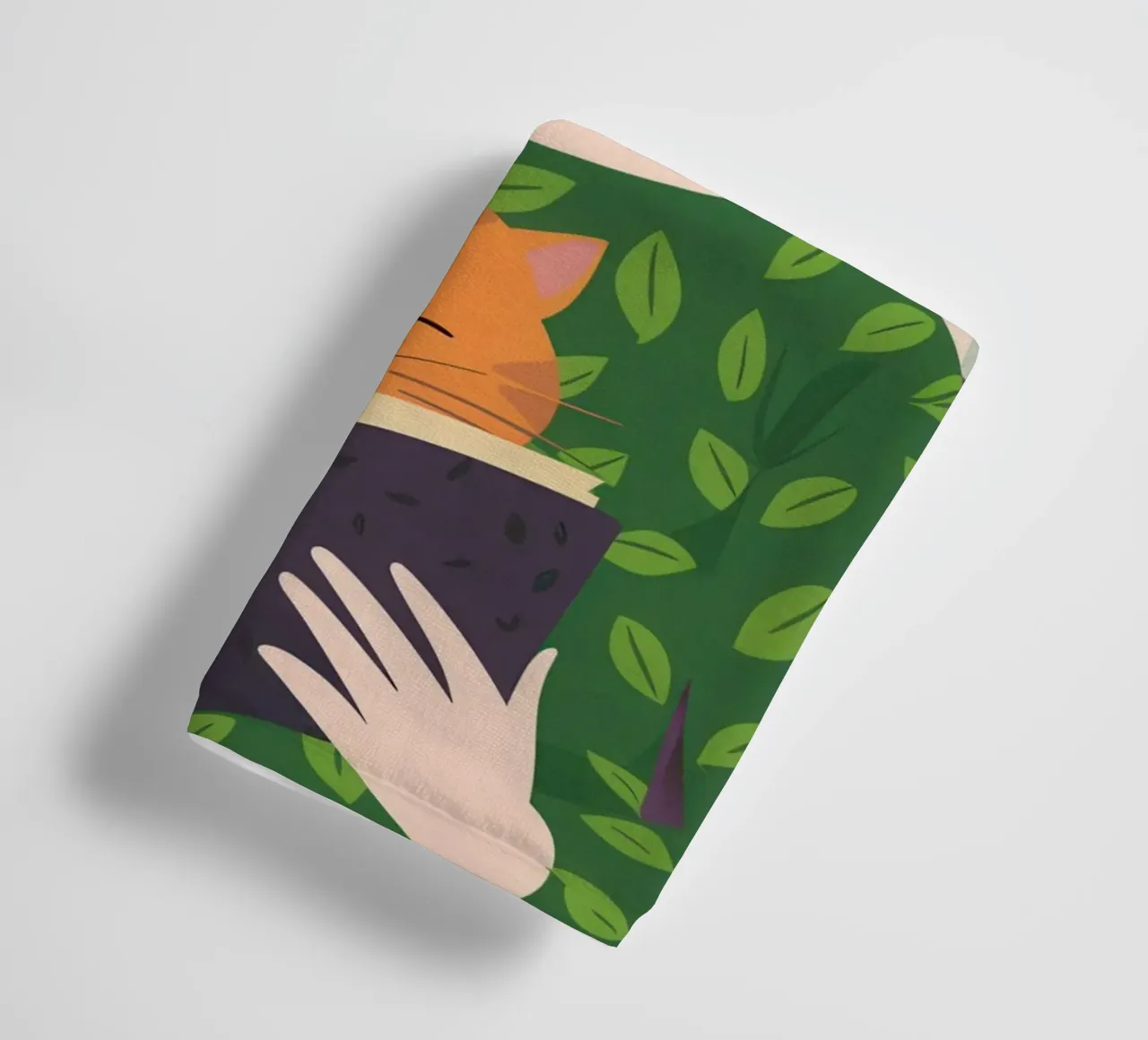 Reading with a Cat towel by Marigold Tiga