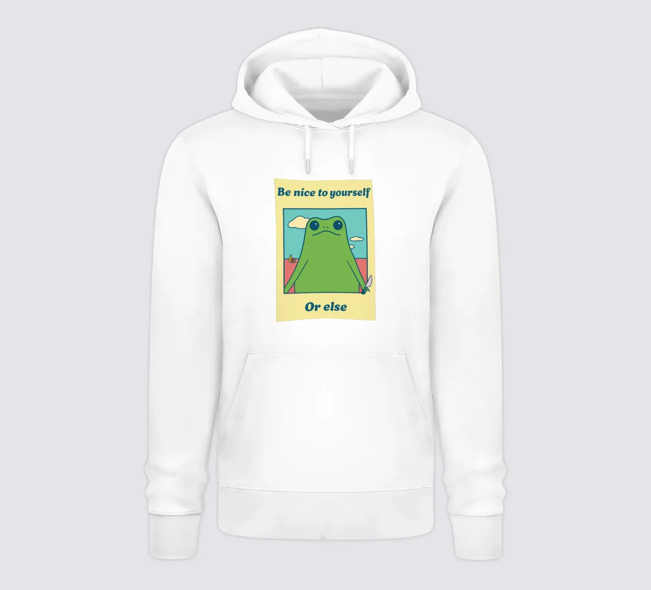 Funny Frog Sii gentile con te stesso, altrimenti felpa con cappuccio da oneone