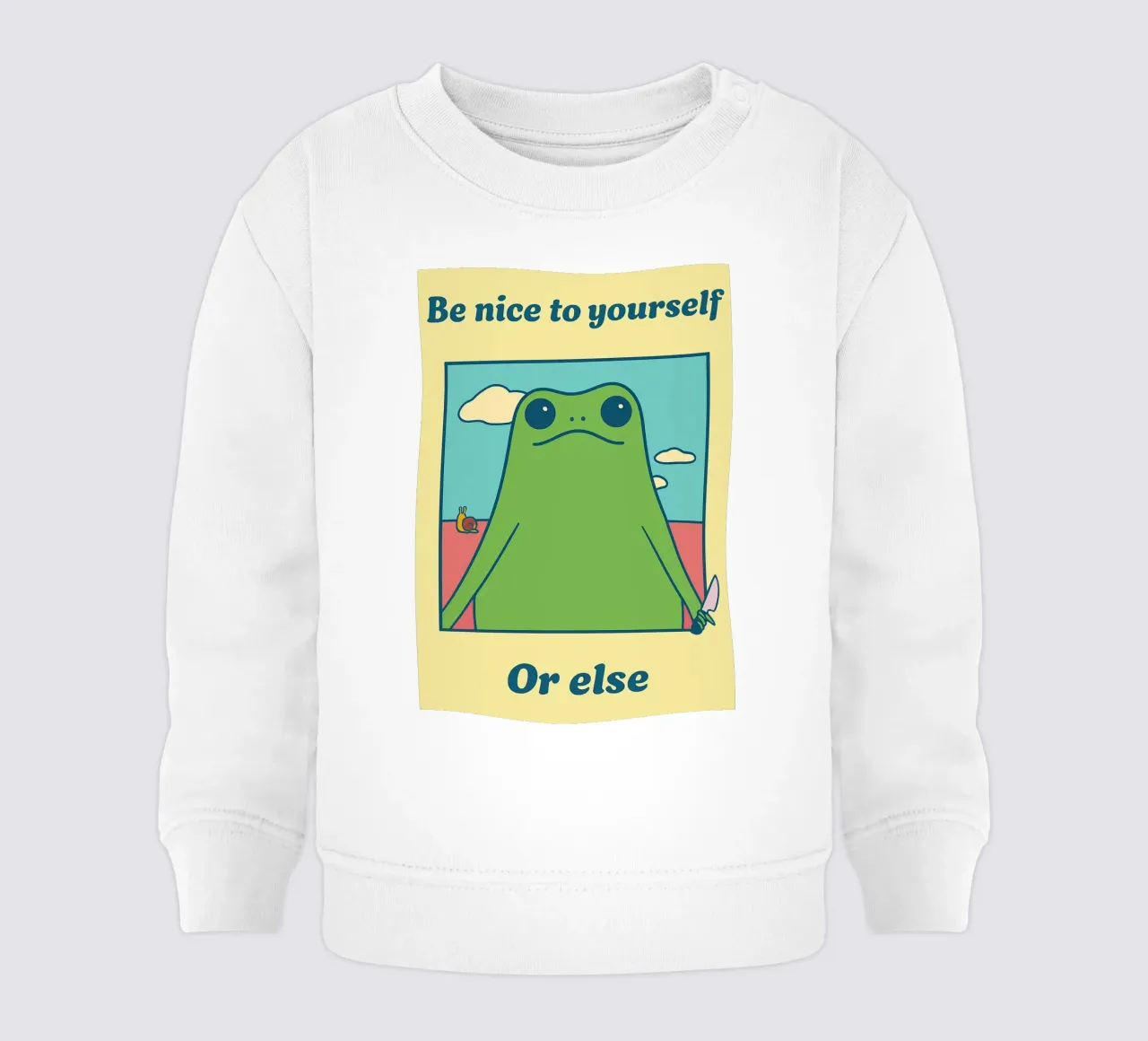 Funny Frog Sii gentile con te stesso, altrimenti felpa neonato da oneone