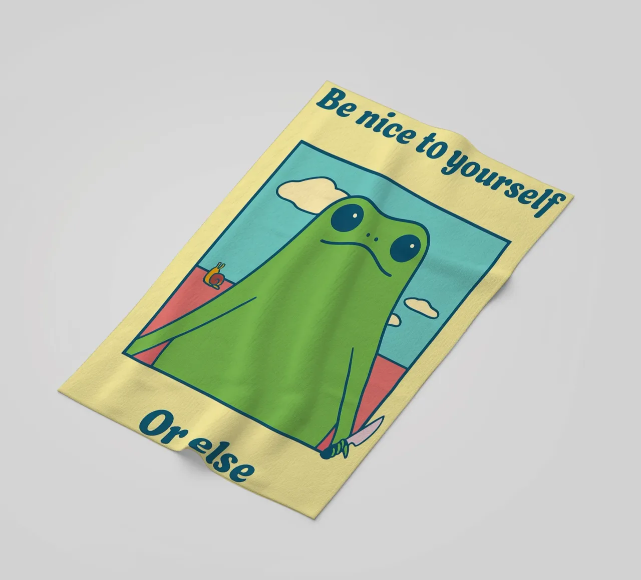 Funny Frog Sii gentile con te stesso, altrimenti telo mare da oneone
