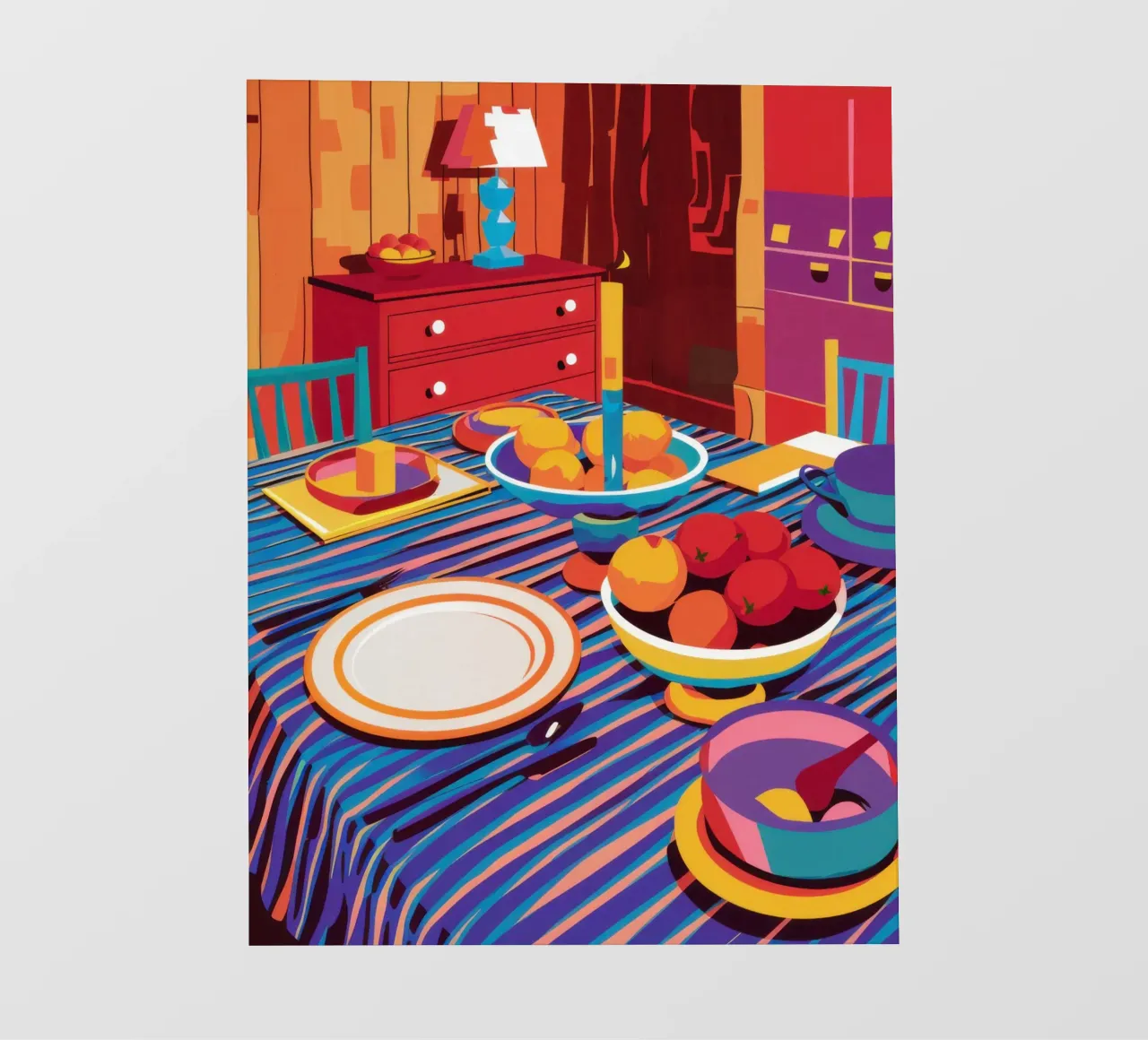 Coupe à fruits Table à dîner papier peint photo de Sentinel Glow