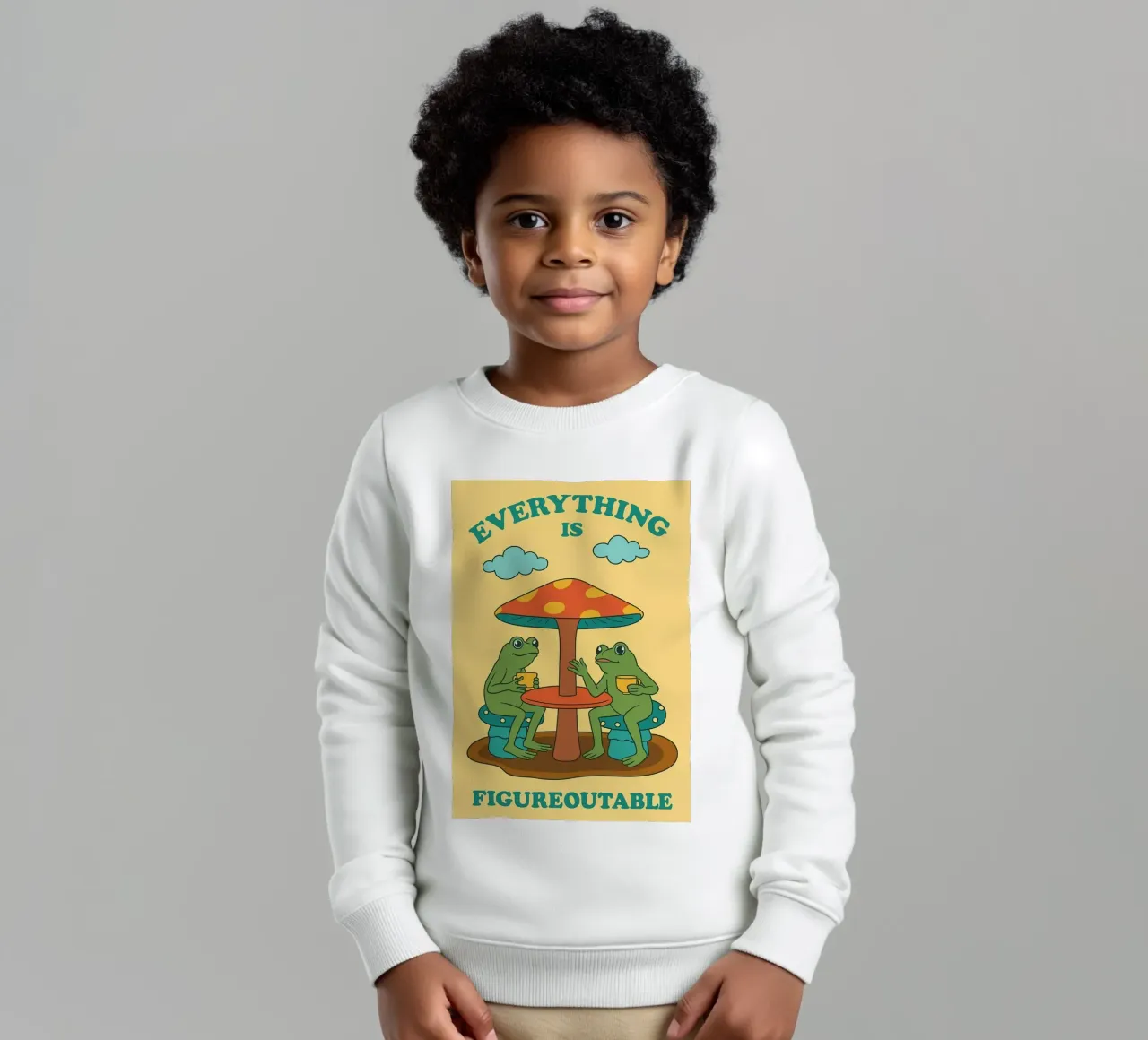 Funny Frog Todo lo imaginable sudadera para niño de oneone