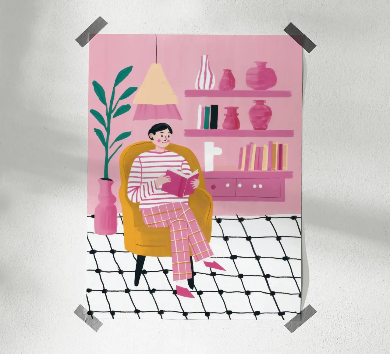 Checkered Floor Reading hahnemühle by Pale Aura