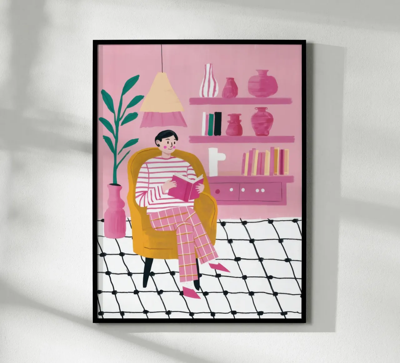 Checkered Floor Reading hahnemühle by Pale Aura