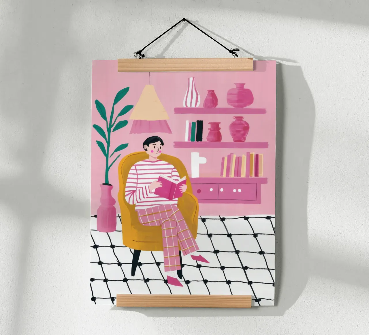 Checkered Floor Reading hahnemühle by Pale Aura