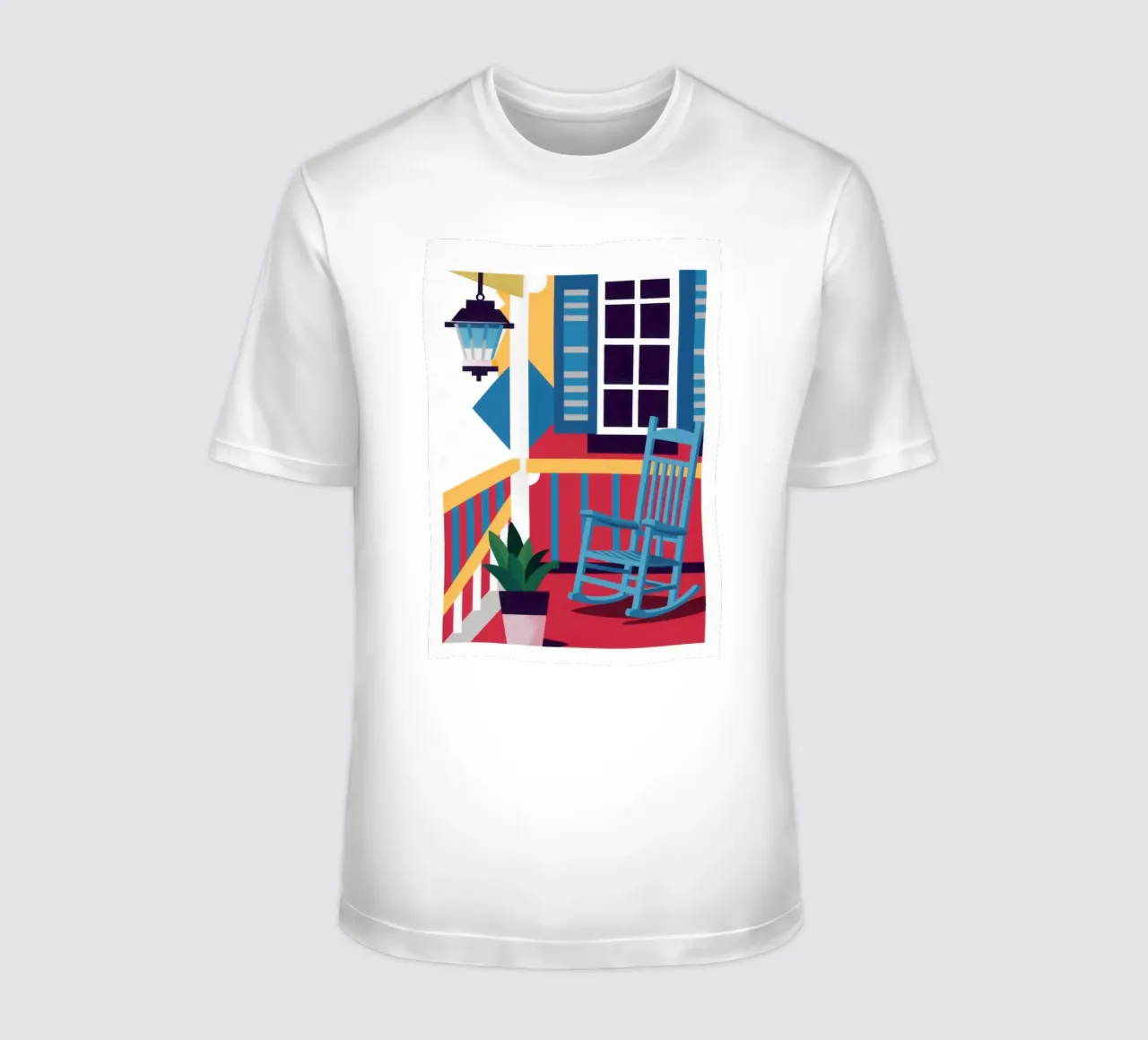 Sedia a dondolo blu t-shirt da Marigold Tiga
