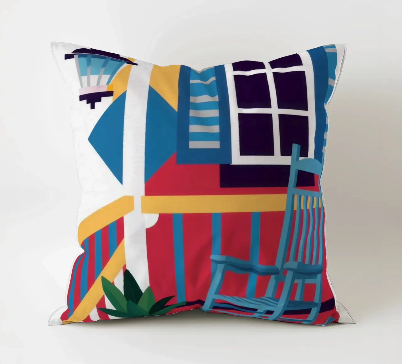 Sedia a dondolo blu cuscino da Marigold Tiga