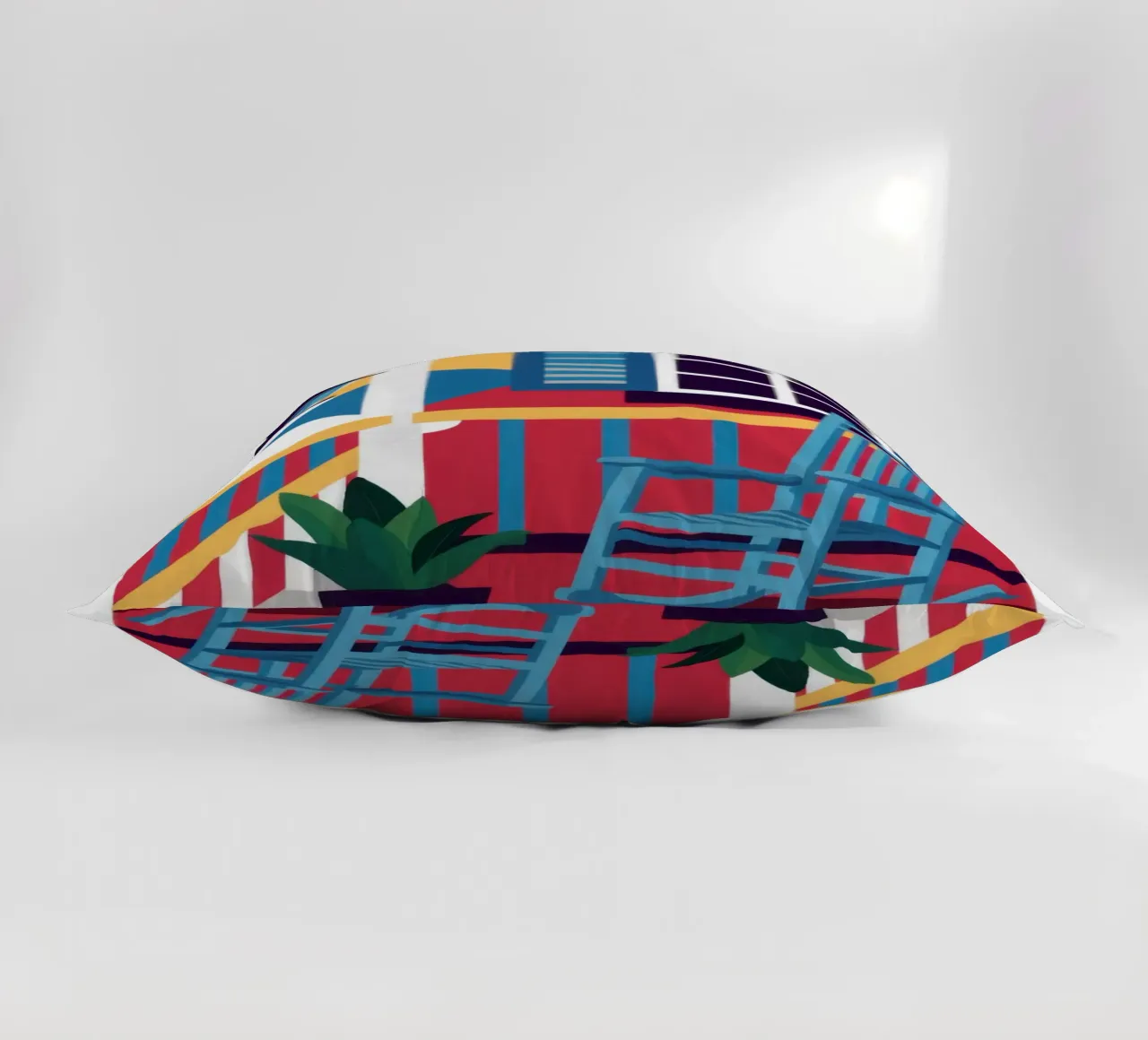 Sedia a dondolo blu cuscino da Marigold Tiga