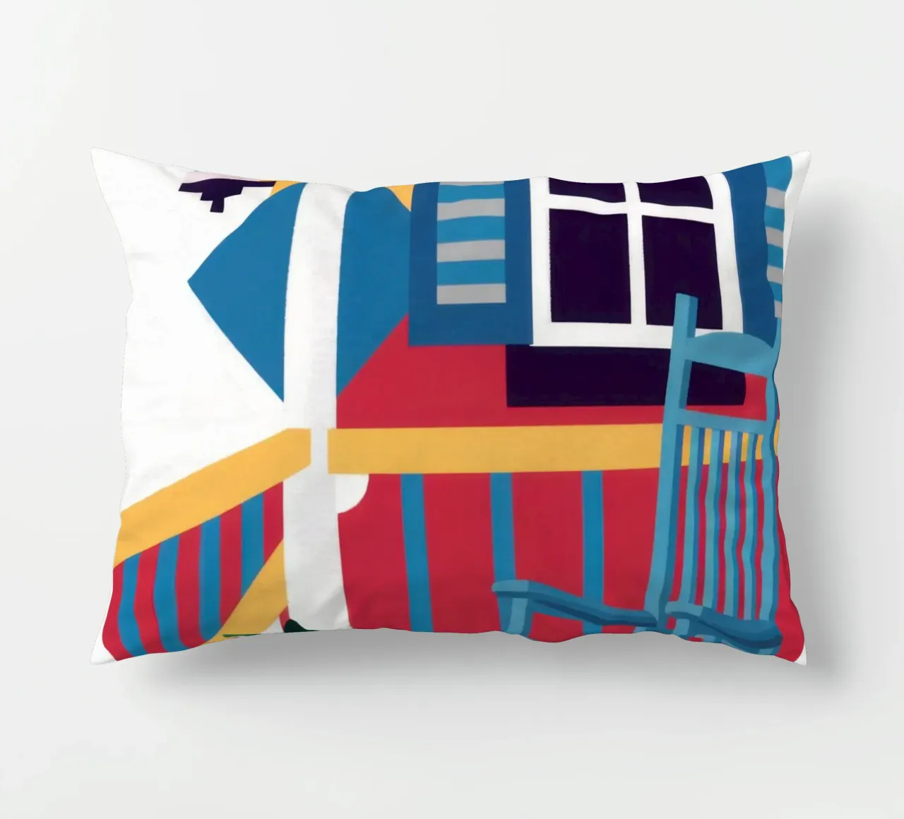 Sedia a dondolo blu cuscino da Marigold Tiga