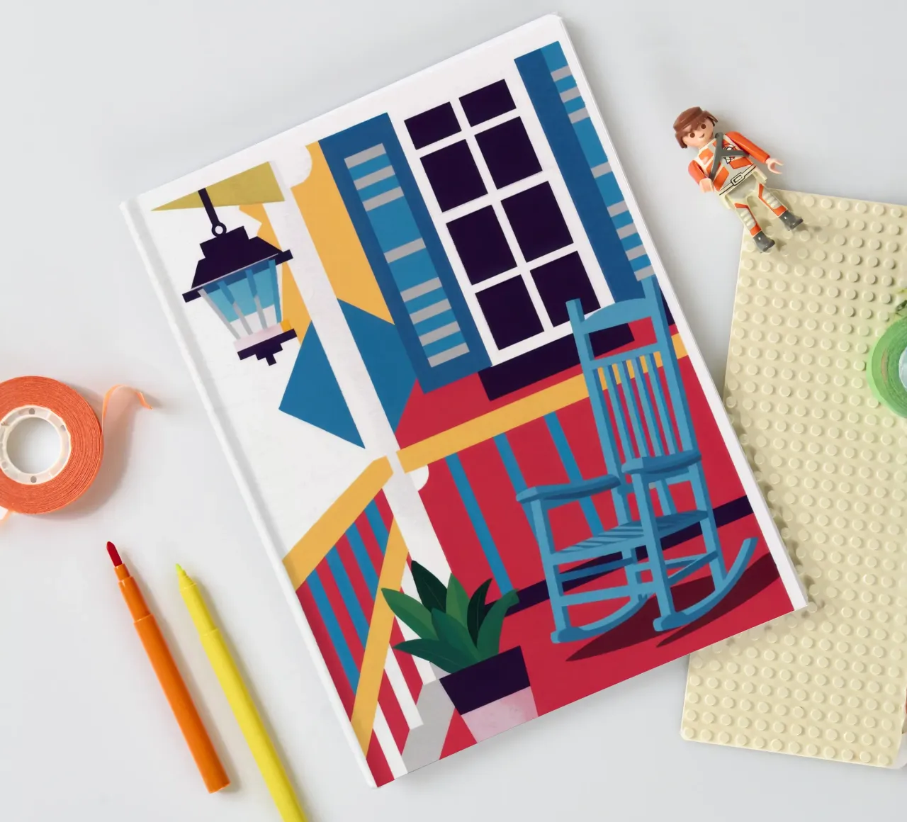 Blue Rocking Chair notebook by Marigold Tiga