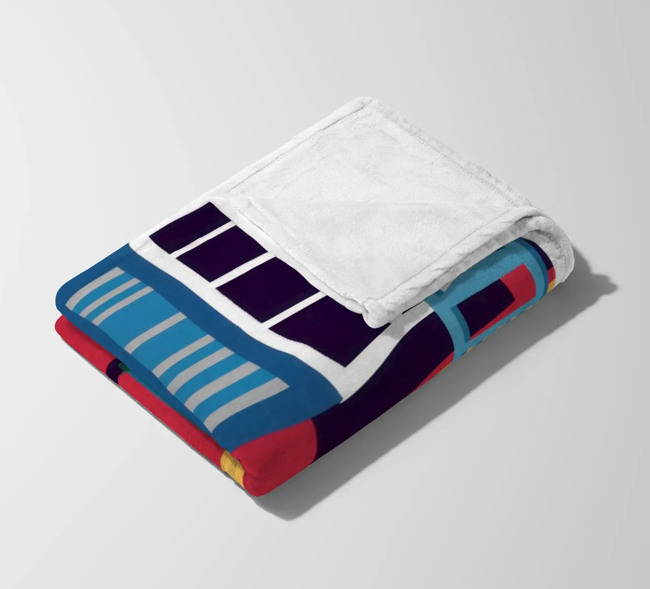 Blue Rocking Chair fleece blanket by Marigold Tiga