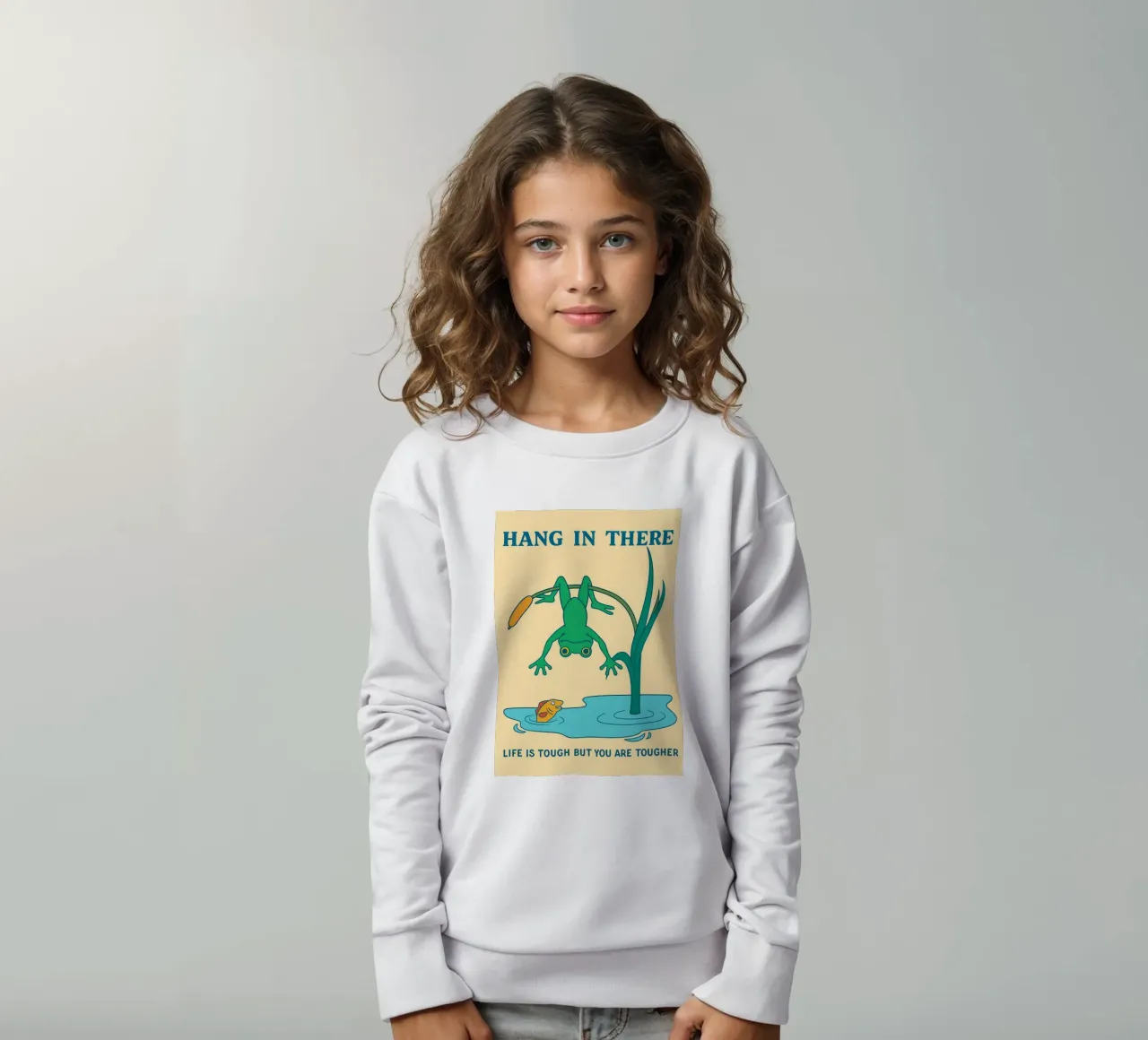 Funny Frog Tieni duro felpa bambino da oneone