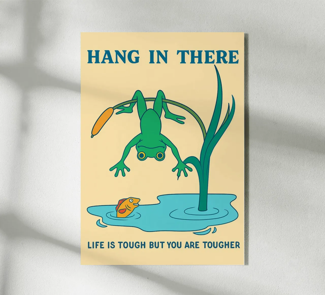 Funny Frog Hang In there acrylic glass by oneone