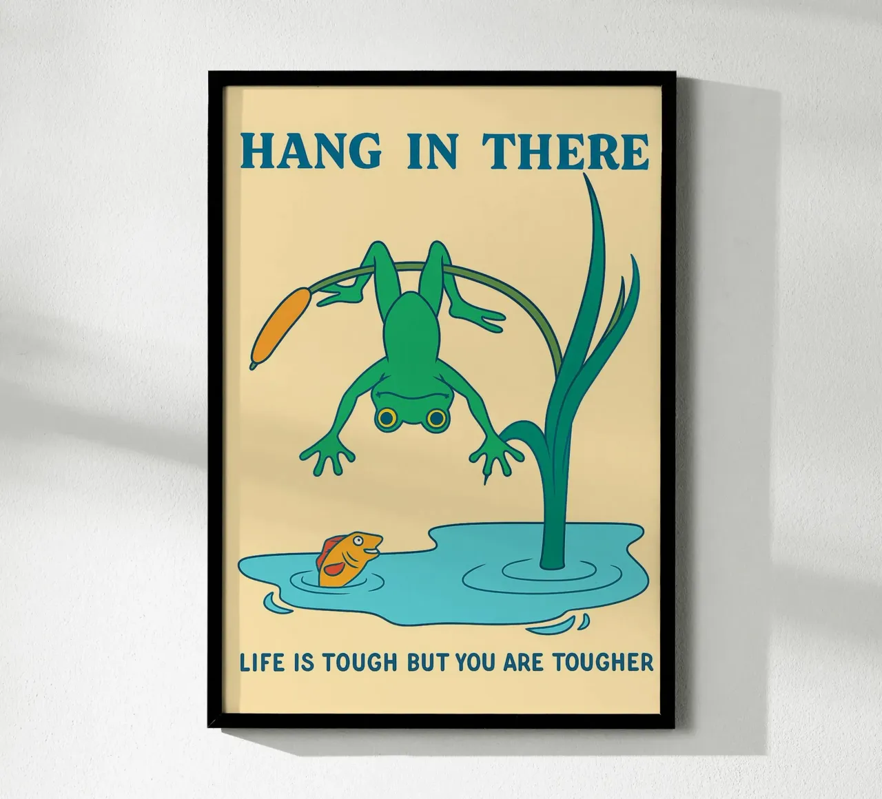 Funny Frog Hang In there Hahnemühle von oneone