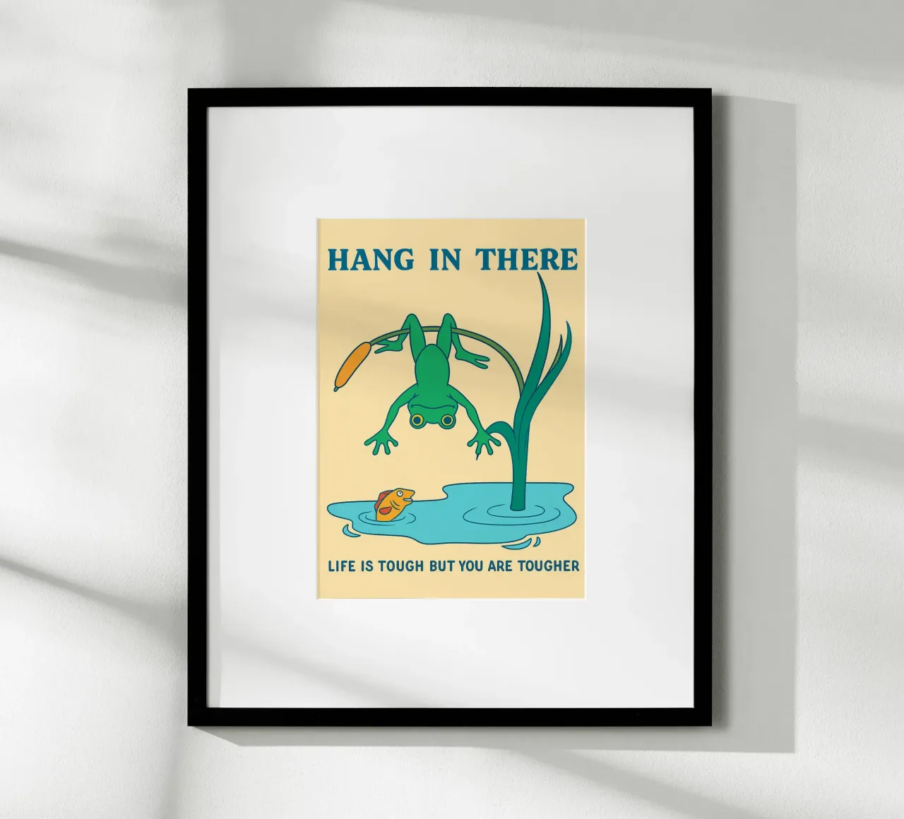Funny Frog Hang In there Hahnemühle von oneone